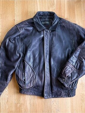 Robert Comstock Endurance Men's Brown Leather Bomber Jacket 38